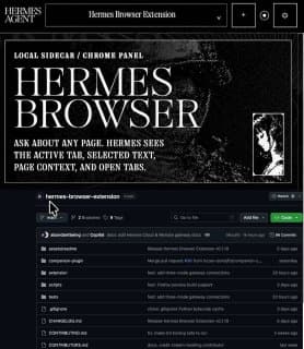 Hermes Agent теперь работает прямо в браузере как боковая панель