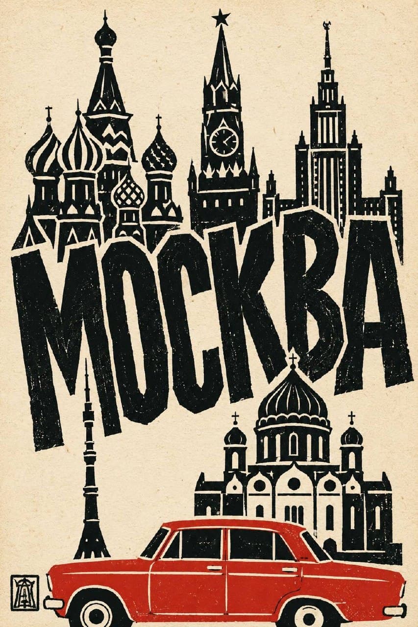 Минималистичный постер  — результат промпта, вариант 1