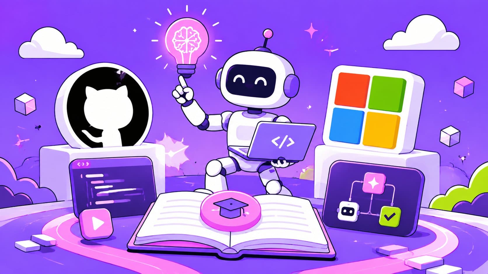 GitHub и Microsoft открыли бесплатный курс по разработке ИИ-агентов