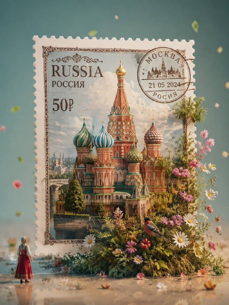 Стильные марки в GPT — результат промпта, вариант 3