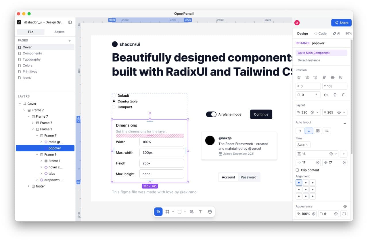 Вышел OpenPencil, открытая замена Figma
