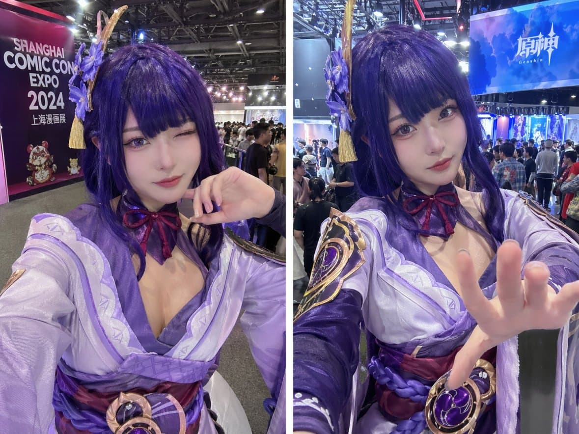 Косплей персонажа Genshin Impact на Comic Con — промпт GPT-Image — результат промпта