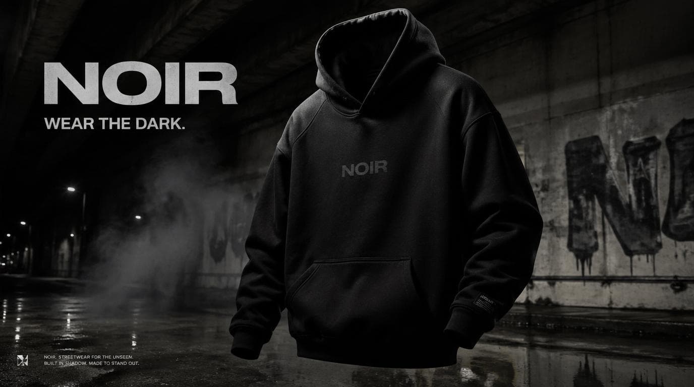 Кампания NOIR: постер уличной моды — промпт GPT-Image — результат промпта