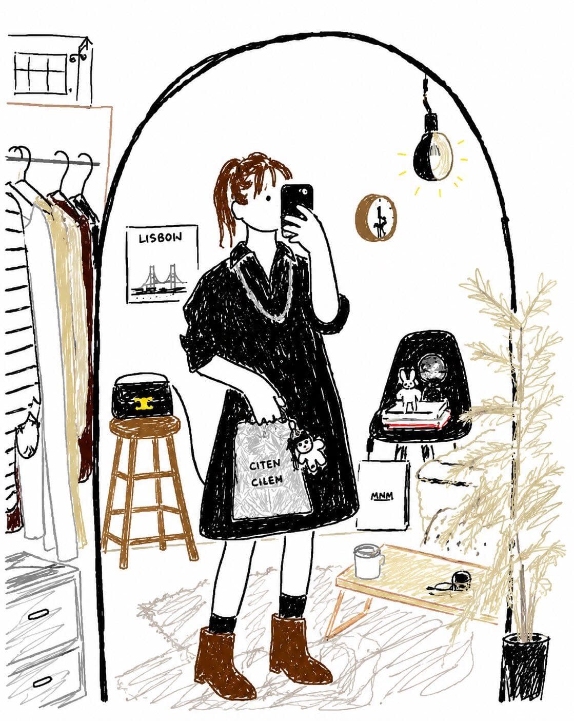 Неуклюжий рисунок в стиле MS Paint — промпт GPT-Image — результат промпта
