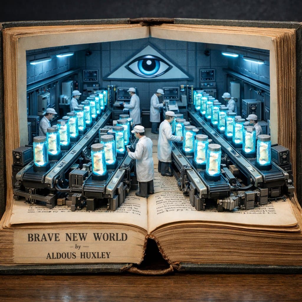 Сюрреалистическая диорама из книги — результат промпта