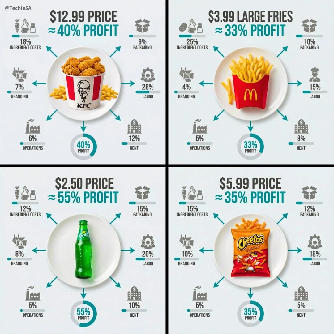Инфографика о стоимости продукта — результат промпта