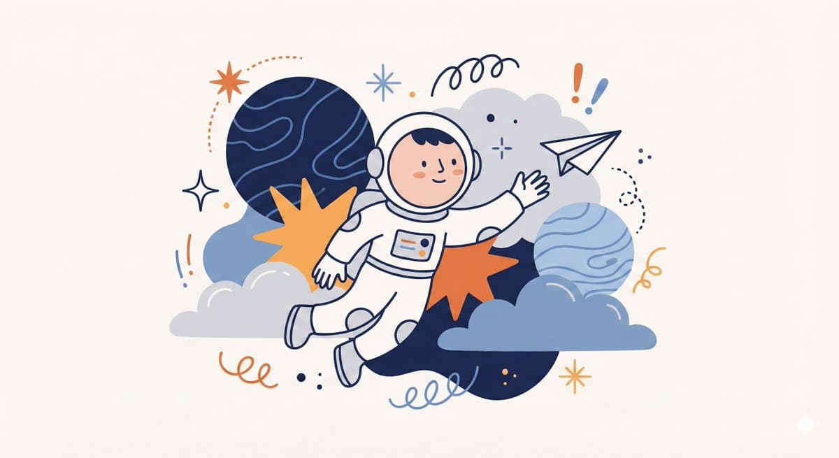 Игривое иллюстрационное изображение персонажа — результат промпта, вариант 1