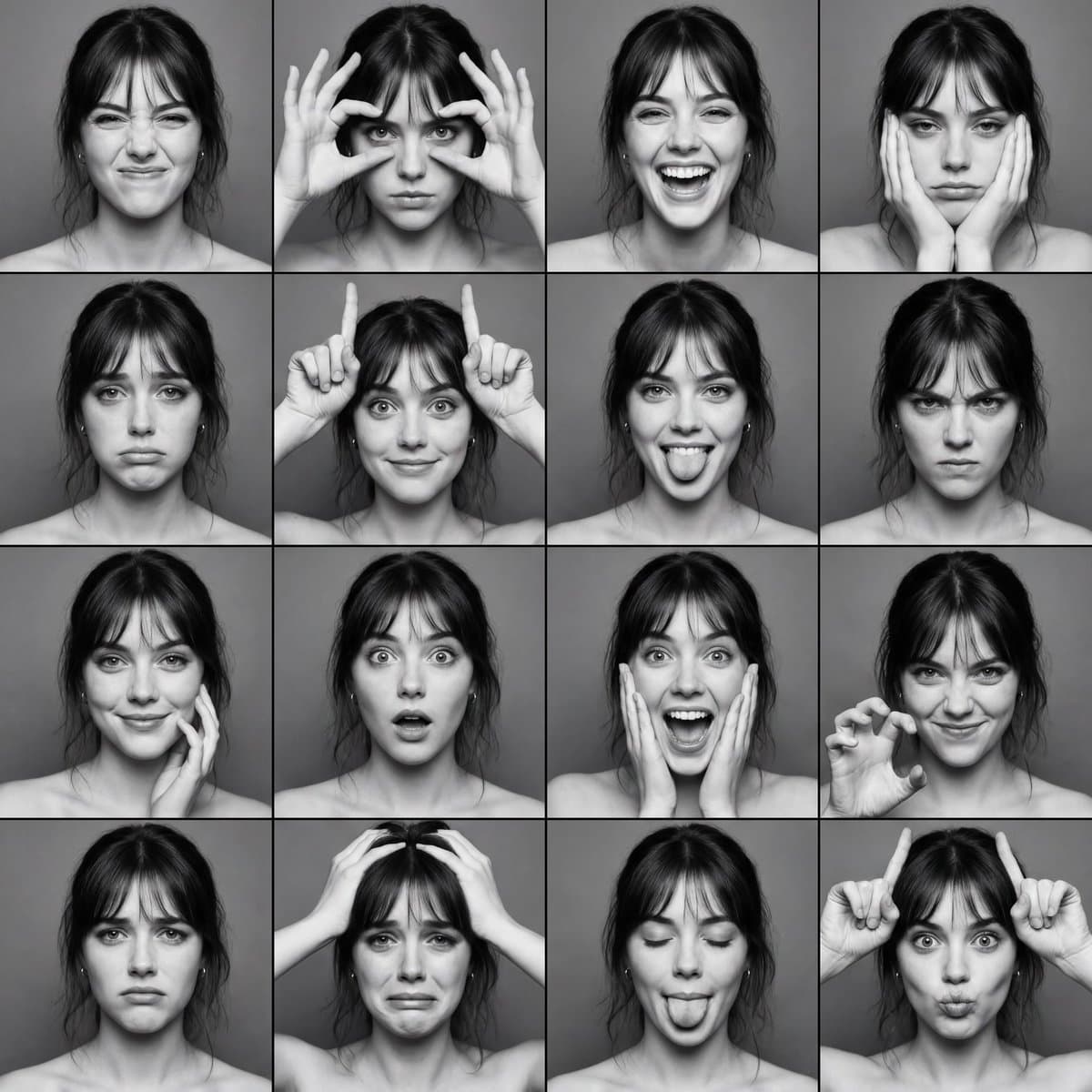 Чёрно-белая фотобудка — результат промпта