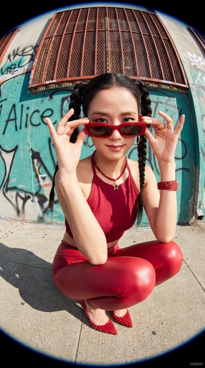 Портрет Розэ из Blackpink в уличной моде — результат промпта, вариант 1