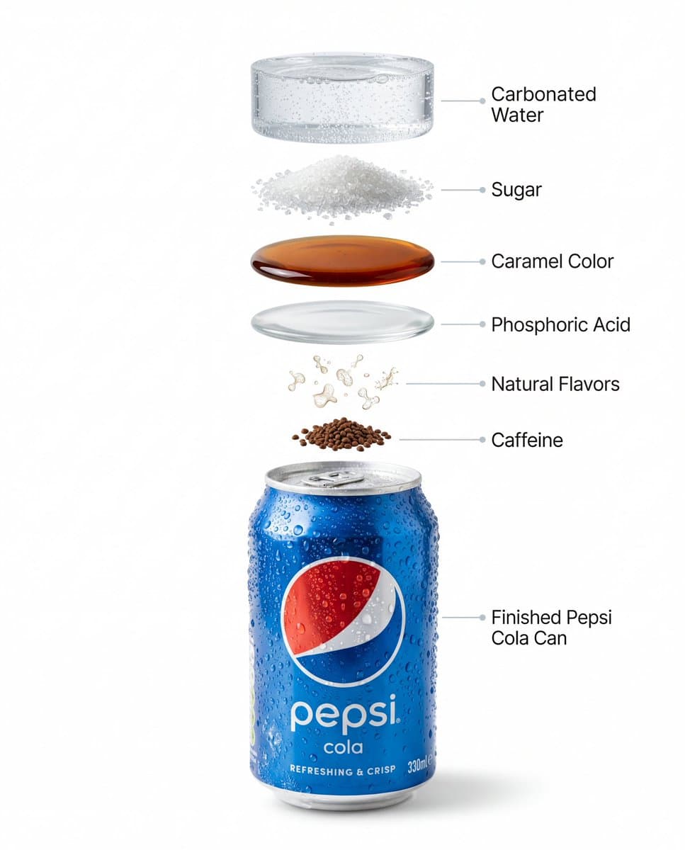 Холодная банка Pepsi с конденсатом — результат промпта