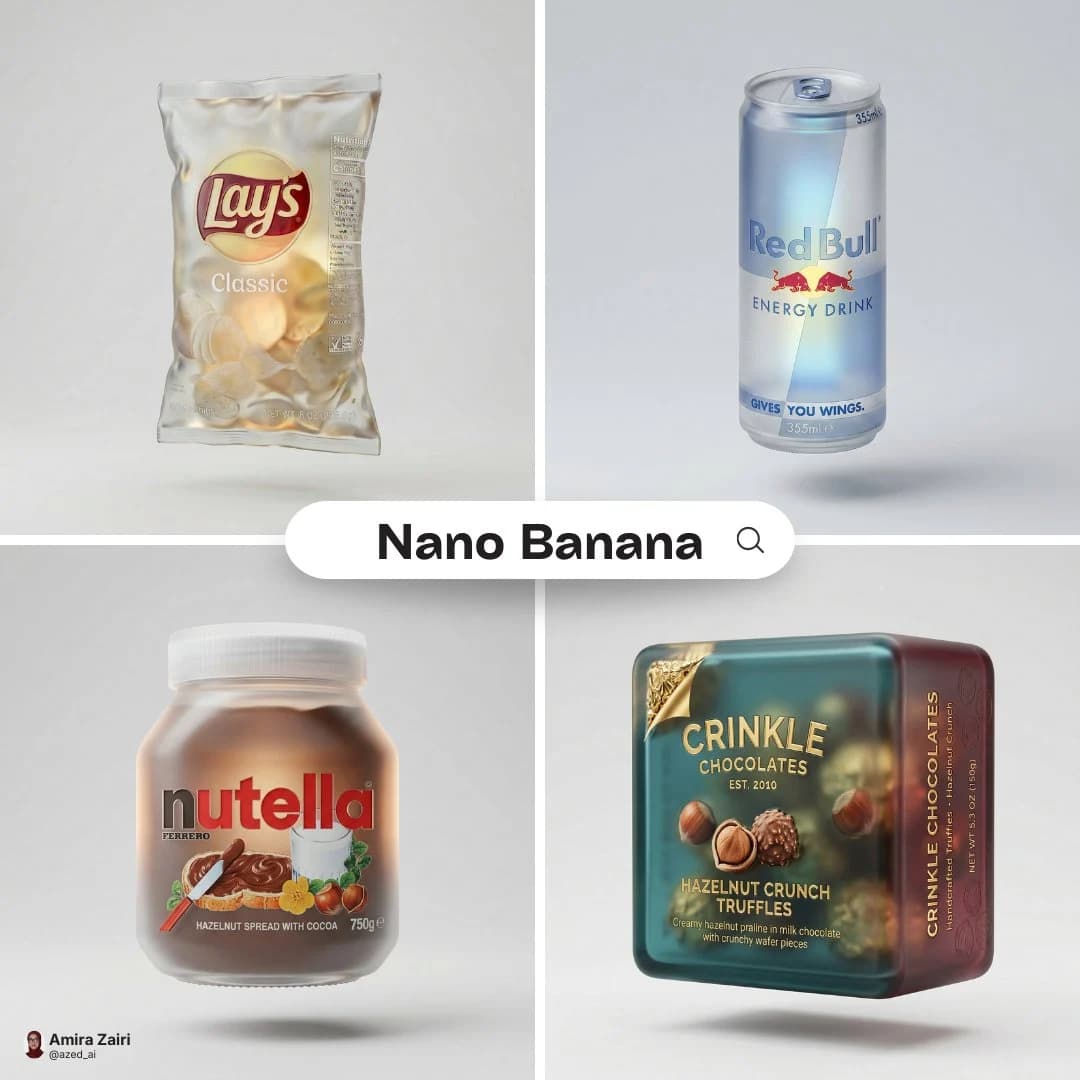 Прозрачная упаковка продукта в 3D — результат промпта