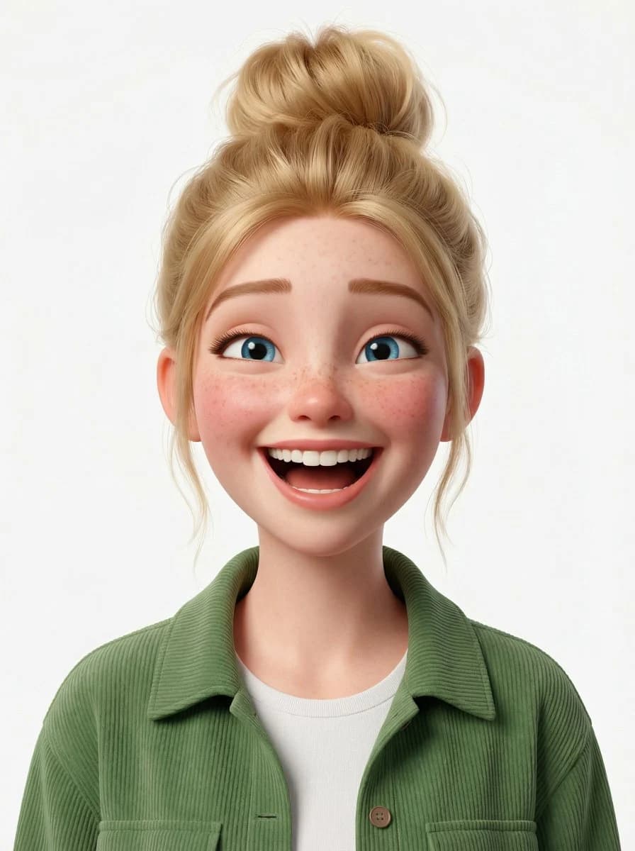 3D аватар в стиле Pixar — результат промпта, вариант 1