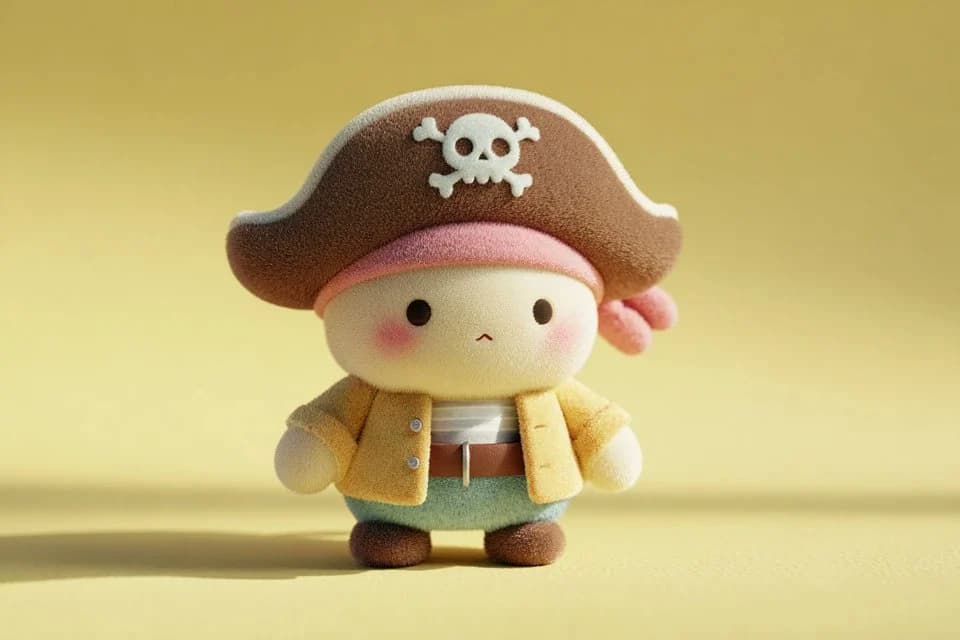 Мягкая игрушка в стиле 3D — результат промпта, вариант 1