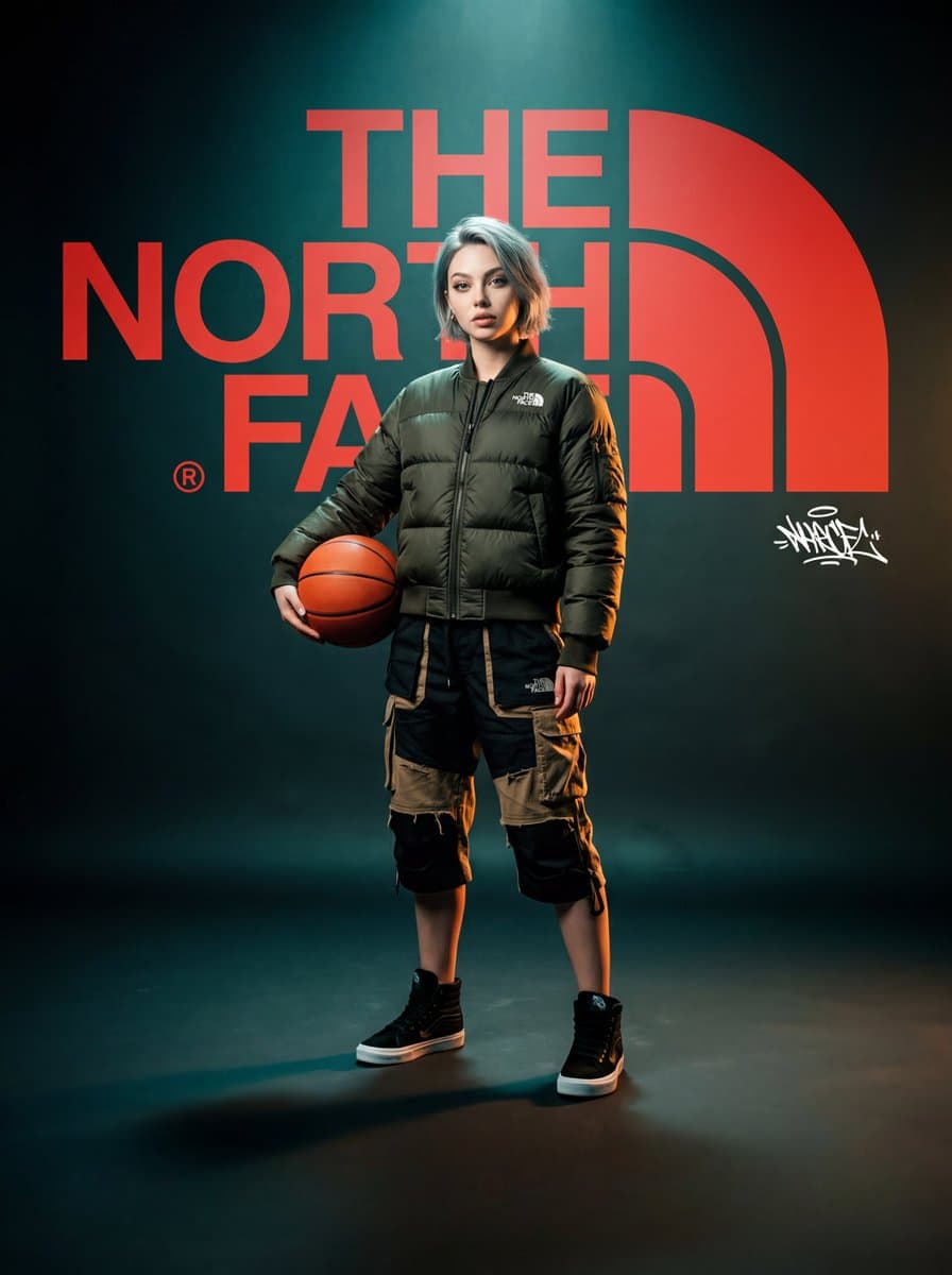 Высокая мода для бренда "The North Face" — результат промпта