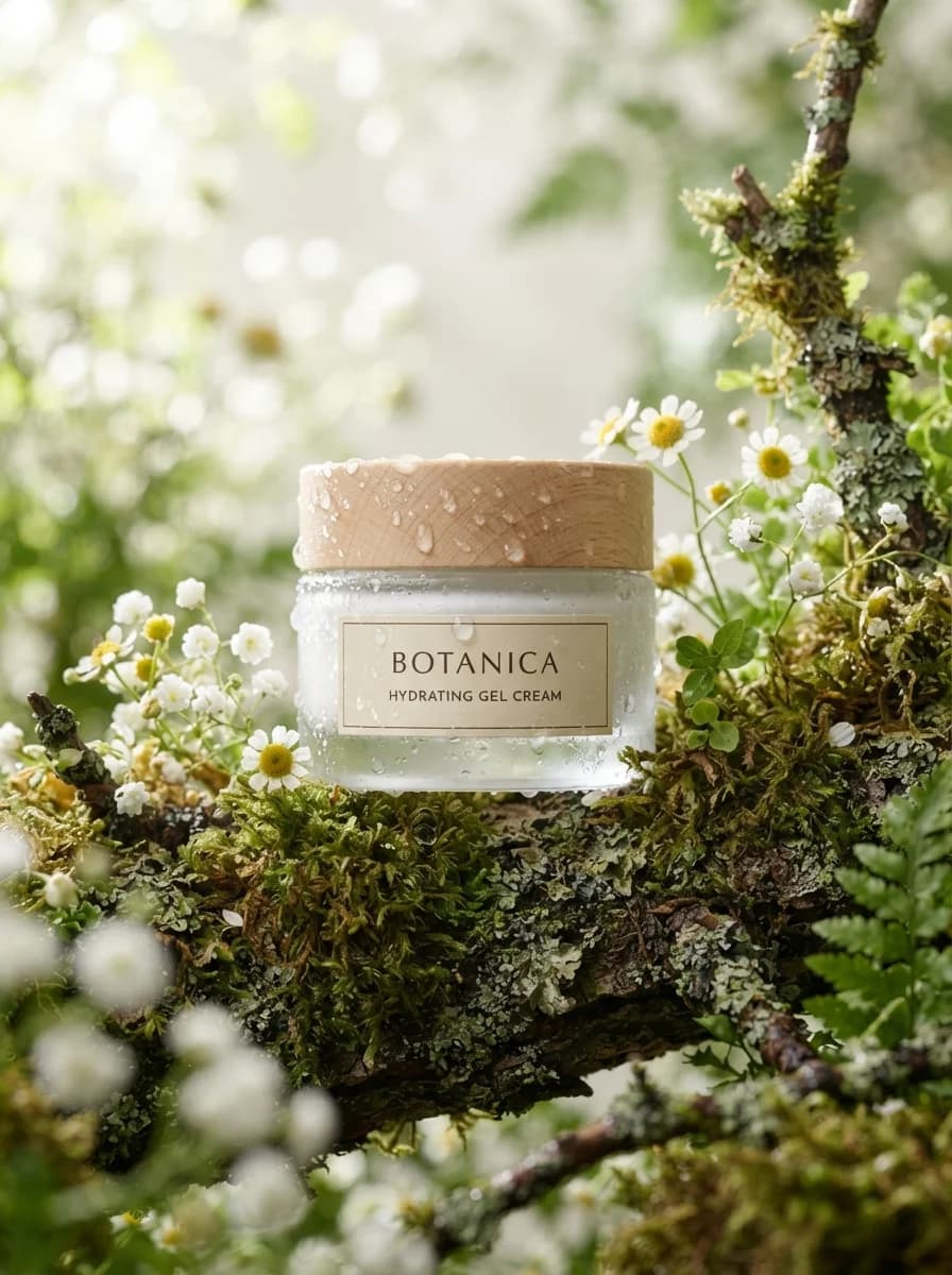 Фотосъемка продукции Eco-Luxury Skincare — результат промпта