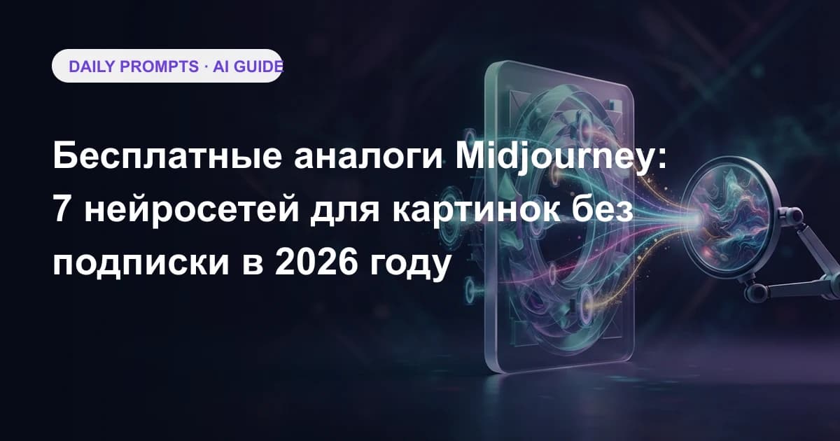 Бесплатные аналоги Midjourney: 7 нейросетей для картинок без подписки в 2026 году