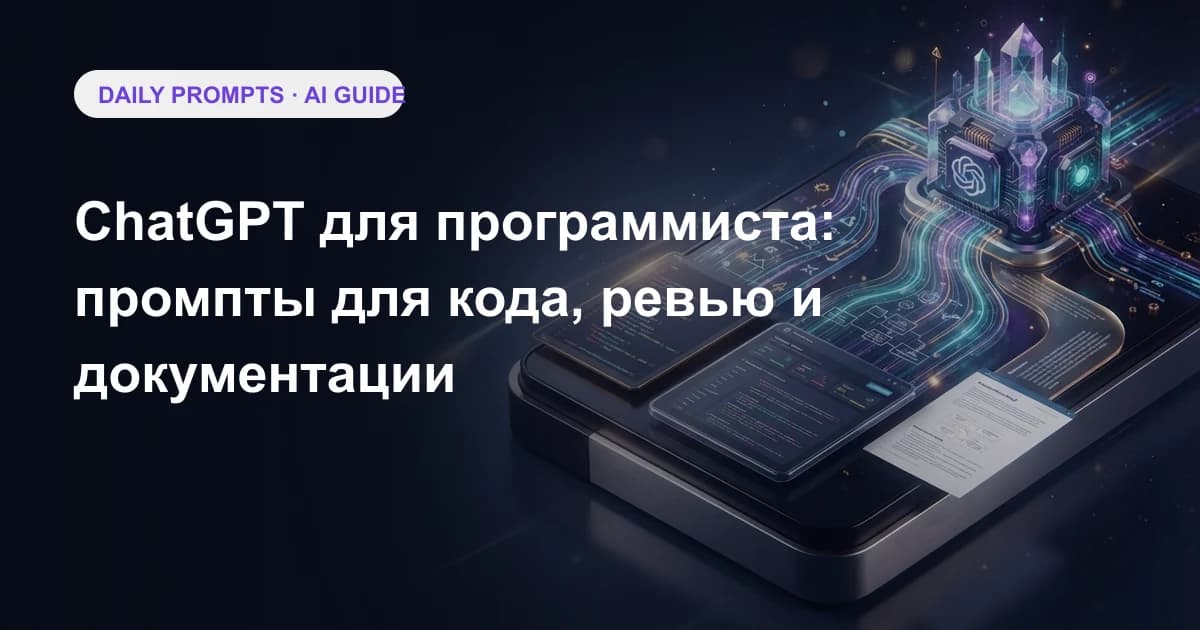 ChatGPT для программиста: промпты для кода, ревью и документации