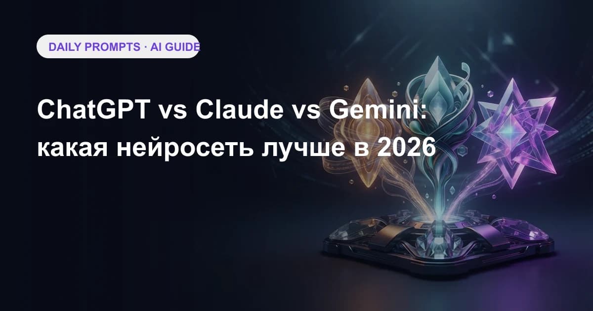 ChatGPT vs Claude vs Gemini: какая нейросеть лучше в 2026