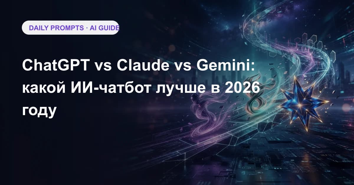 ChatGPT vs Claude vs Gemini: какой ИИ-чатбот лучше в 2026 году