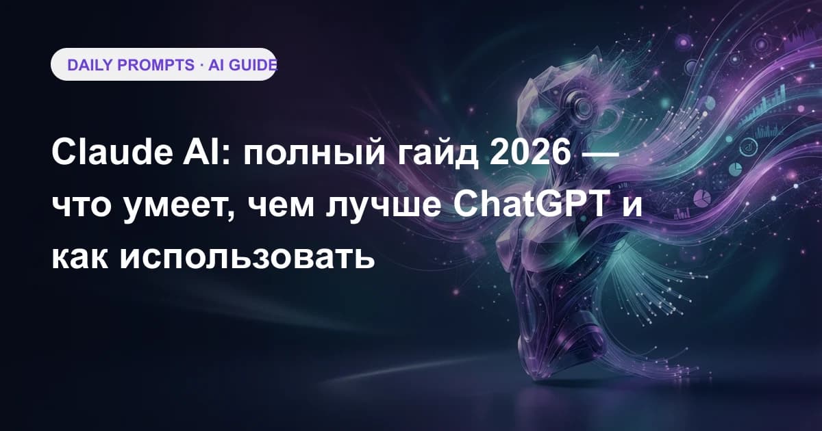 Claude AI: полный гайд 2026 — что умеет, чем лучше ChatGPT и как использовать