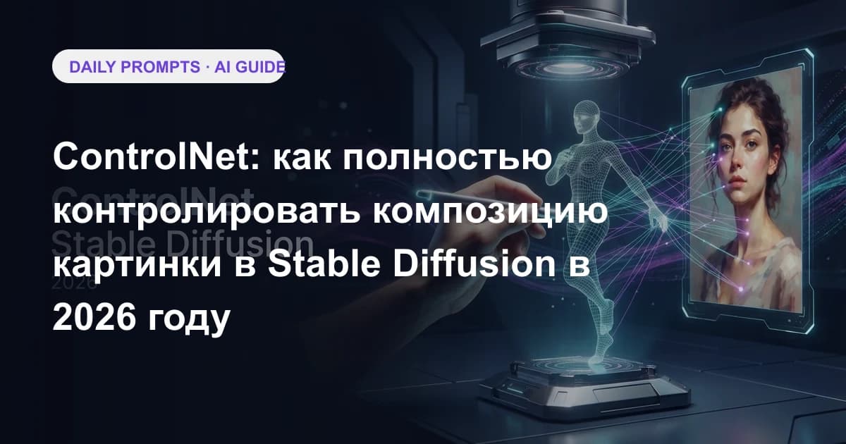 ControlNet: как полностью контролировать композицию картинки в Stable Diffusion в 2026 году