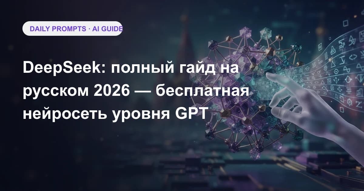 DeepSeek: полный гайд на русском 2026 — бесплатная нейросеть уровня GPT