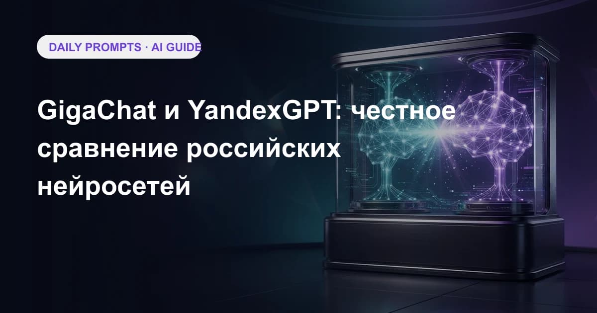 GigaChat и YandexGPT: честное сравнение российских нейросетей