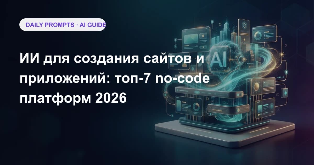 ИИ для создания сайтов и приложений: топ-7 no-code платформ 2026