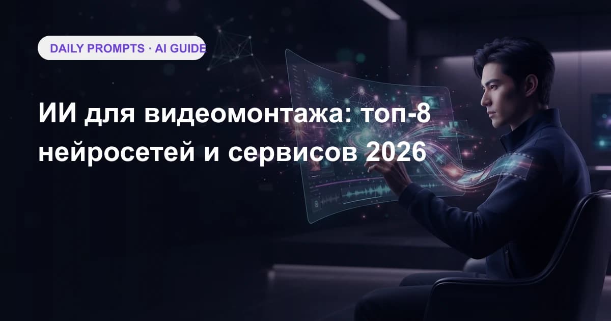 ИИ для видеомонтажа: топ-8 нейросетей и сервисов 2026