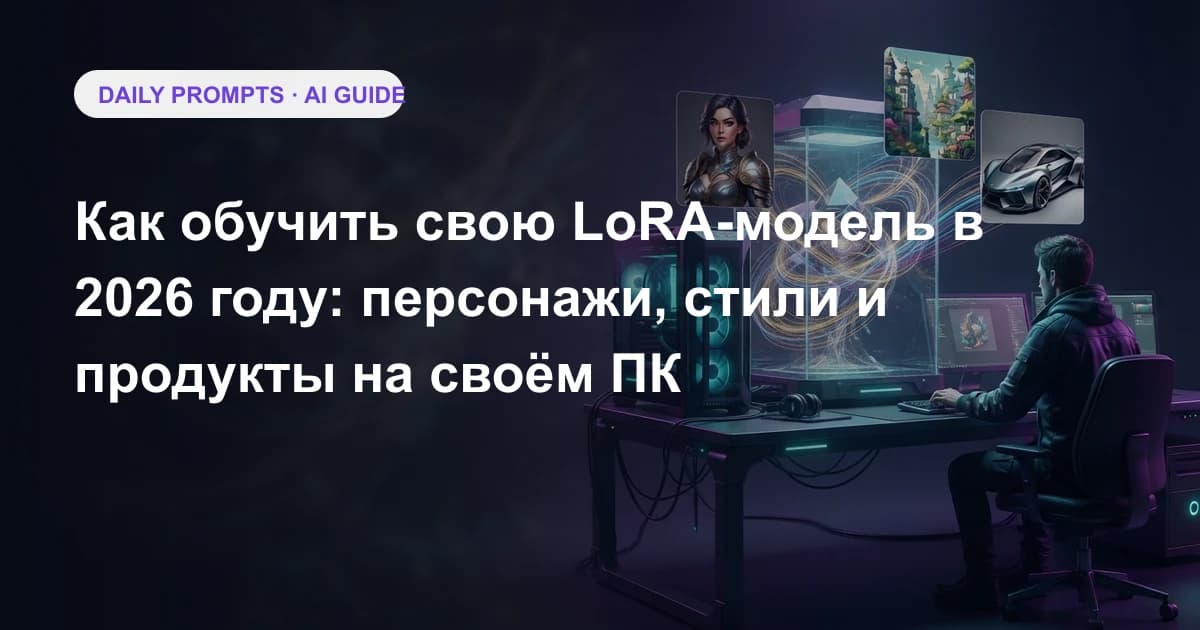 Как обучить свою LoRA-модель в 2026 году: персонажи, стили и продукты на своём ПК