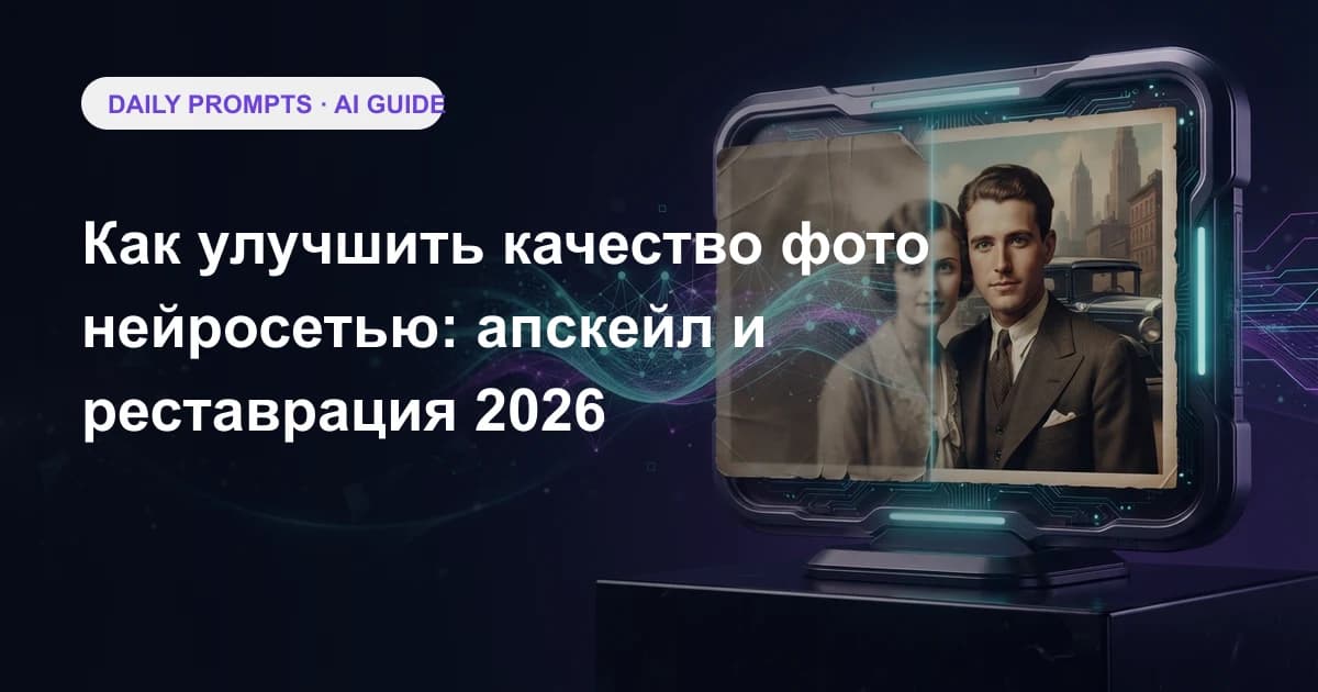 Как улучшить качество фото нейросетью: апскейл и реставрация 2026