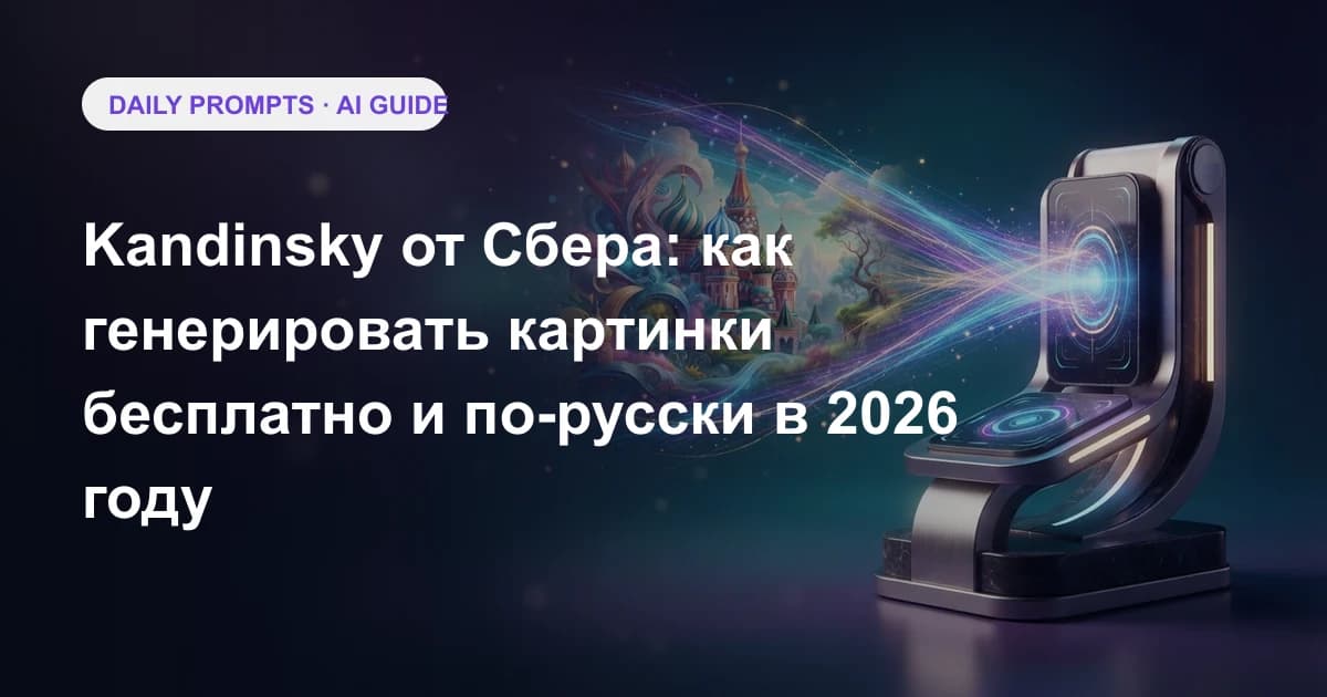Kandinsky от Сбера: как генерировать картинки бесплатно и по-русски в 2026 году