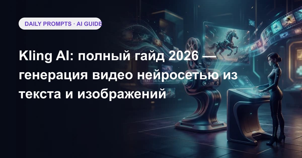 Kling AI: полный гайд 2026 — генерация видео нейросетью из текста и изображений