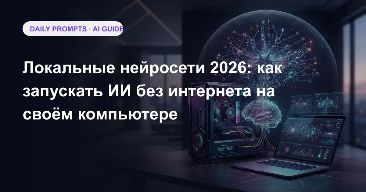 Локальные нейросети 2026: как запускать ИИ без интернета на своём компьютере