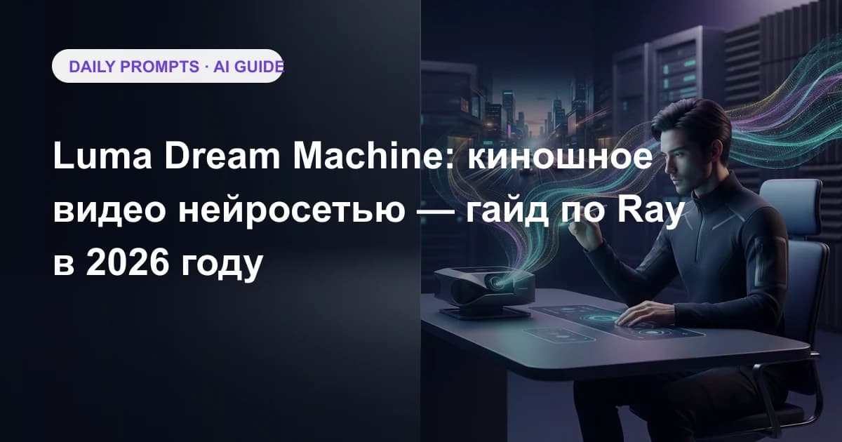 Luma Dream Machine: киношное видео нейросетью — гайд по Ray в 2026 году