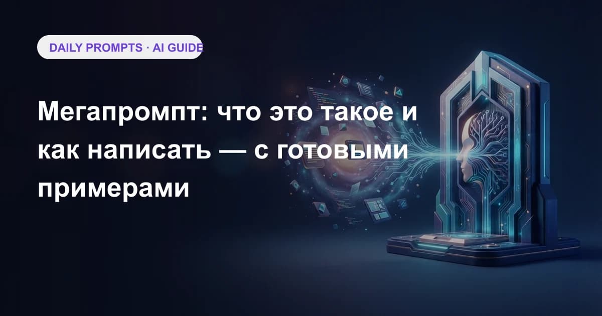 Мегапромпт: что это такое и как написать — с готовыми примерами
