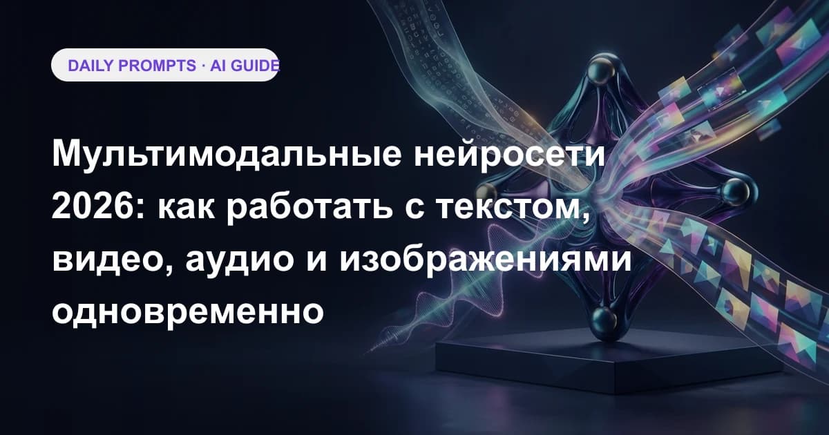 Мультимодальные нейросети 2026: как работать с текстом, видео, аудио и изображениями одновременно