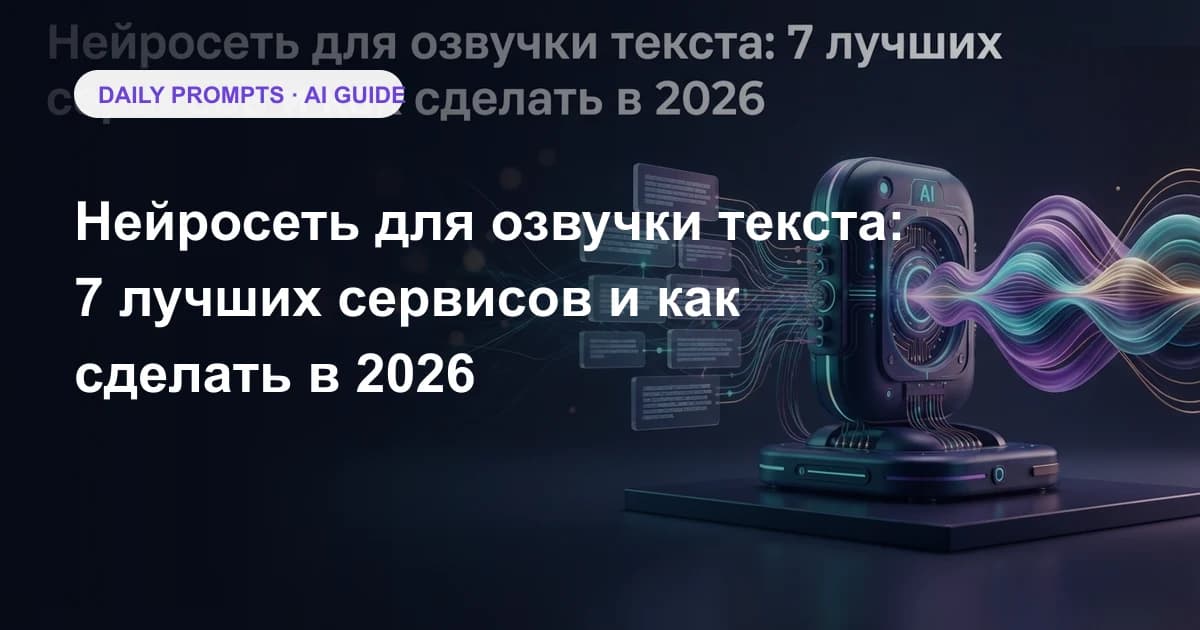 Нейросеть для озвучки текста: 7 лучших сервисов и как сделать в 2026