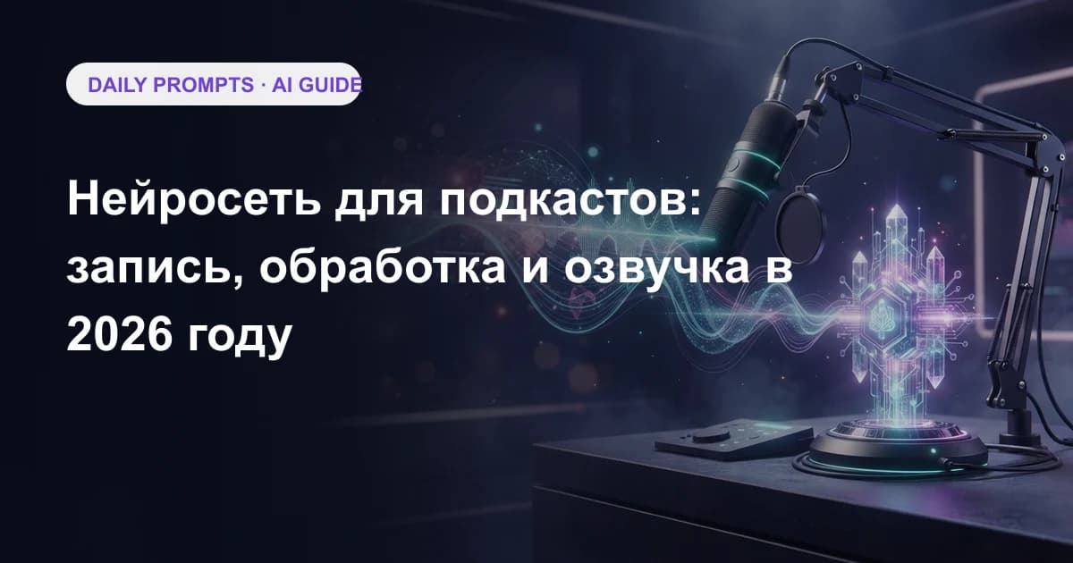 Нейросеть для подкастов: запись, обработка и озвучка в 2026 году