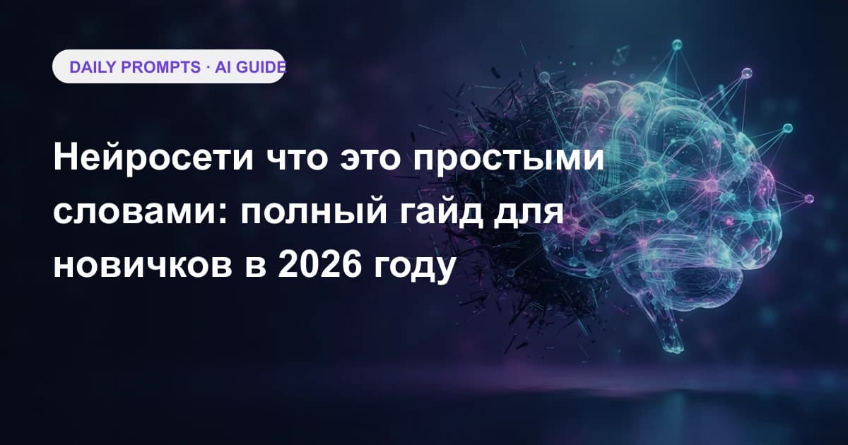 Нейросети что это простыми словами: полный гайд для новичков в 2026 году