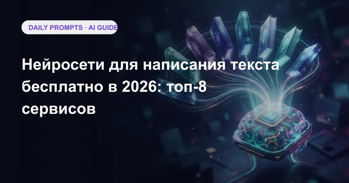 Нейросети для написания текста бесплатно в 2026: топ-8 сервисов