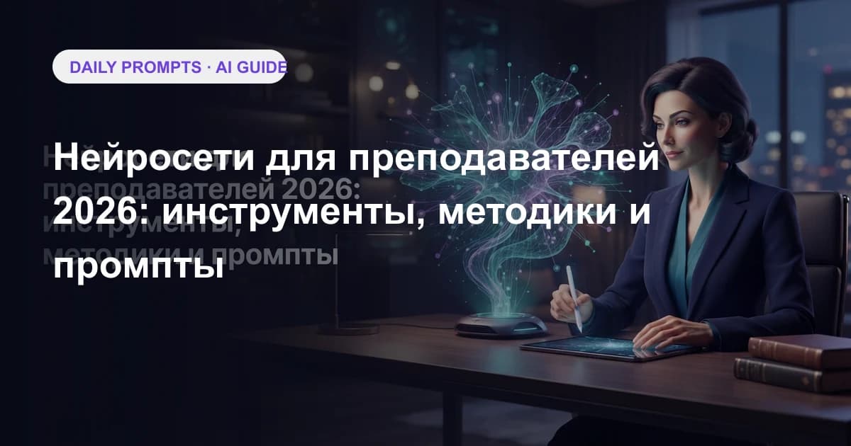 Нейросети для преподавателей 2026: инструменты, методики и промпты