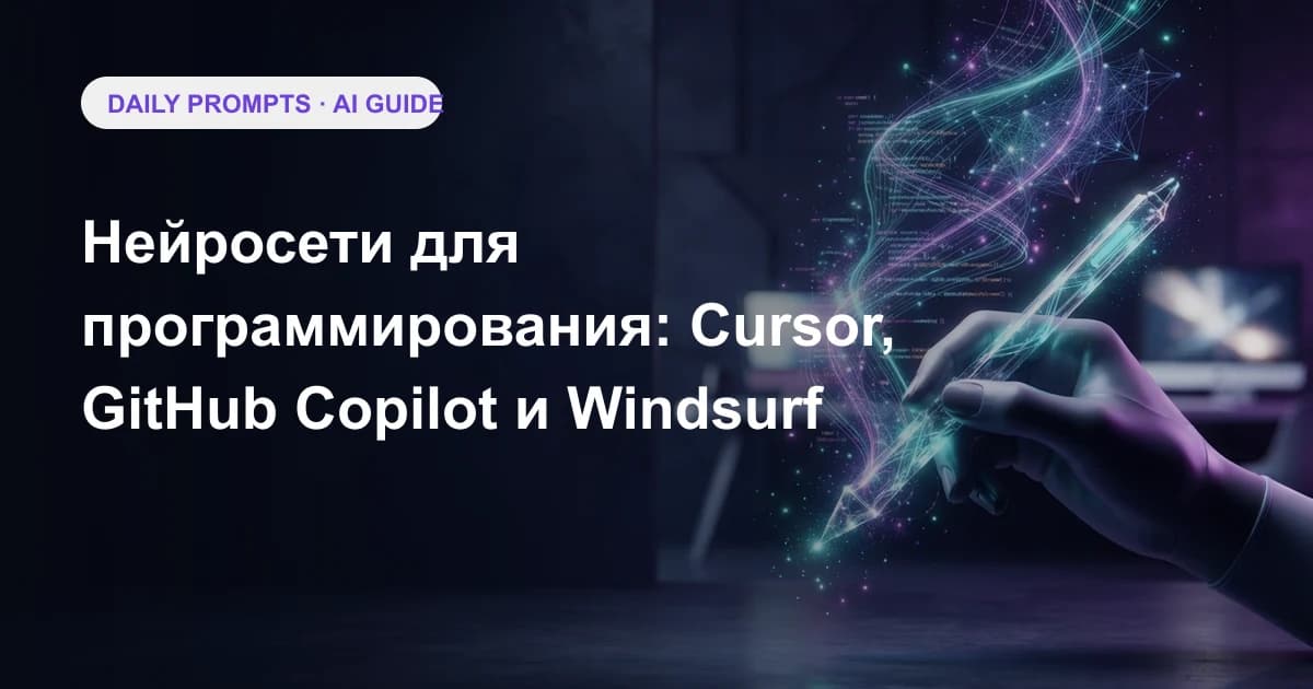 Нейросети для программирования: Cursor, GitHub Copilot и Windsurf