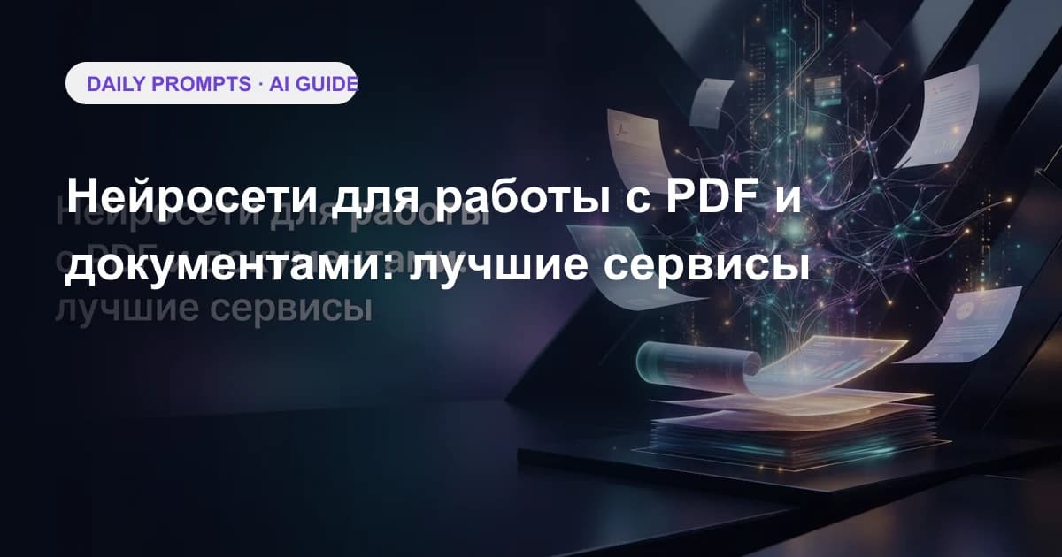 Нейросети для работы с PDF и документами: лучшие сервисы