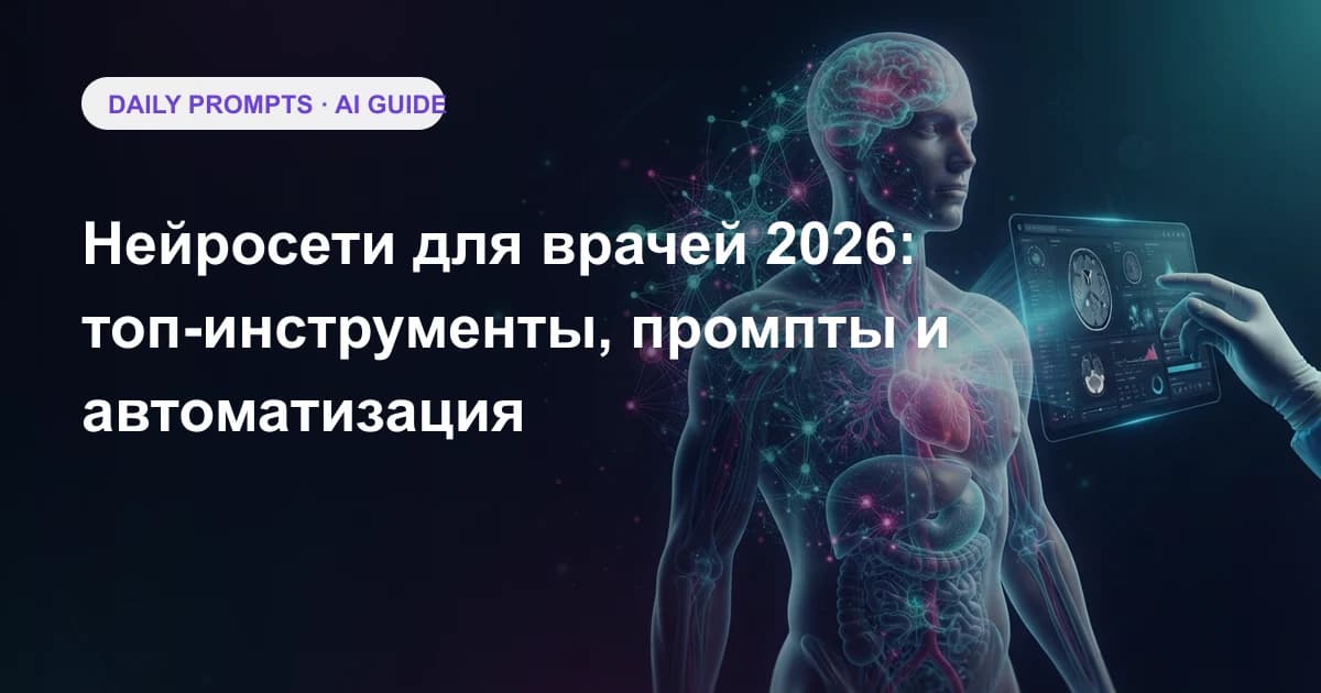 Нейросети для врачей 2026: топ-инструменты, промпты и автоматизация