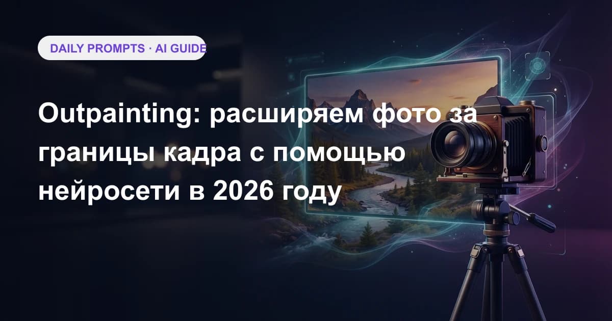 Outpainting: расширяем фото за границы кадра с помощью нейросети в 2026 году