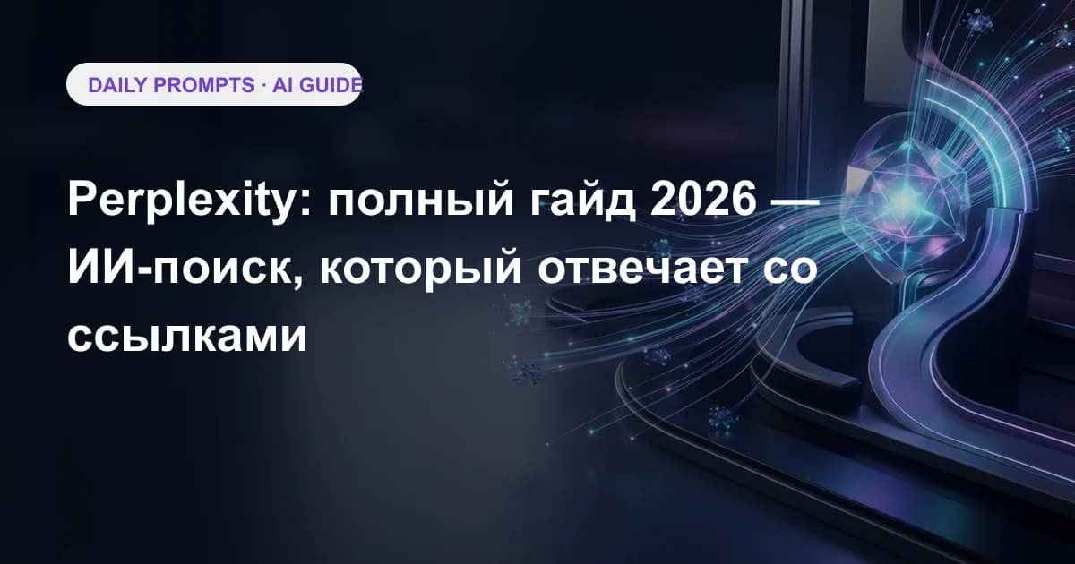 Perplexity: полный гайд 2026 — ИИ-поиск, который отвечает со ссылками