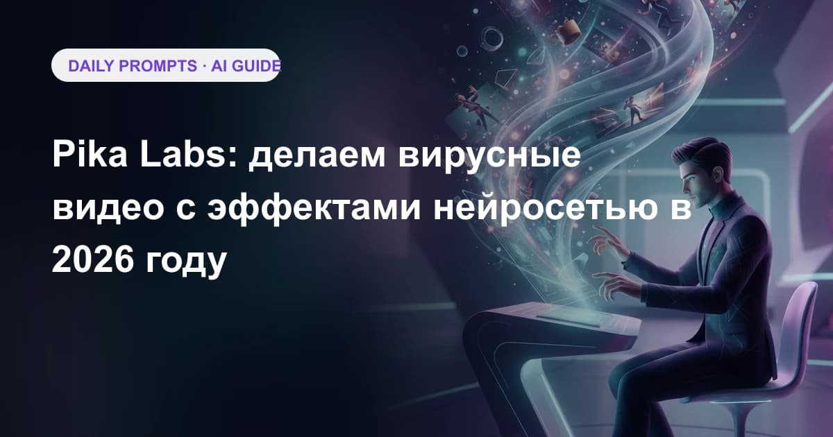 Pika Labs: делаем вирусные видео с эффектами нейросетью в 2026 году