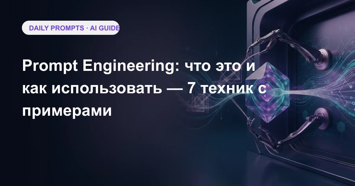 Prompt Engineering: что это и как использовать — 7 техник с примерами
