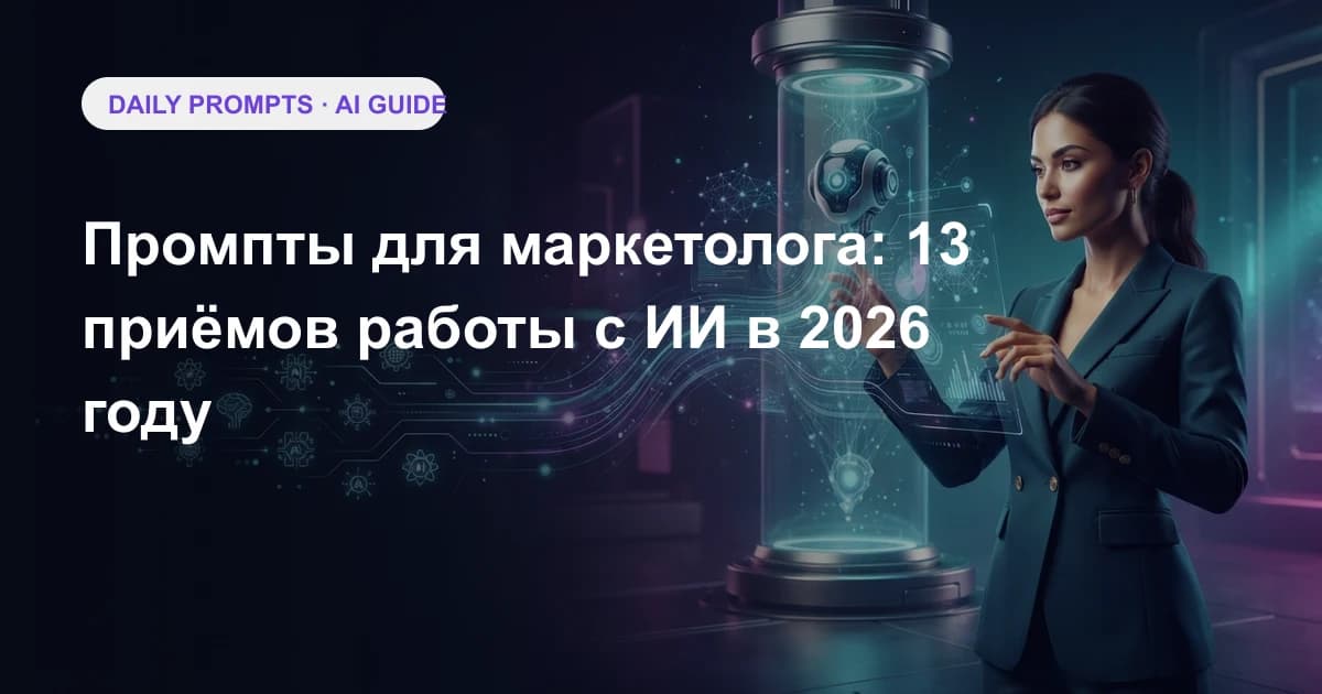 Промпты для маркетолога: 13 приёмов работы с ИИ в 2026 году